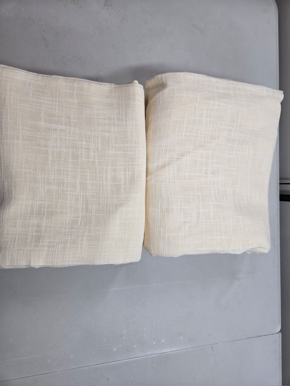 QUINCE Set Of 4 48x108 Cotton Sheer Curtains Ivory 0848 - Picture 6 of 12